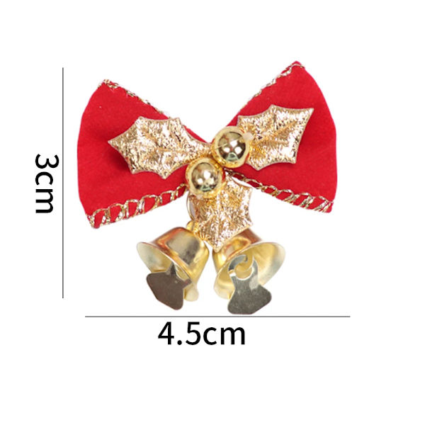 12/24/36 kpl Joulurusetti Joulukoristeet Kotiin Kultainen Punainen Rusetti Joulukuusen Koristeet Uusi Vuosi 2024 Navidad Kerst Sisustus Red Bow 24pcs