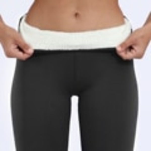 Naisten housut Lämpimät talviset paksut sametti leggingsit Korkeavyötäröiset mustat leggingsit Kompressio Paksut lampaanvillahousut Kylmää kestävät housut Red M