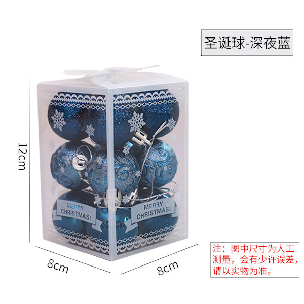 Julekule 12 stk. 9 Valgfrie Farger Juledekorasjon Juletre Hengende Dekor Rekvisitter Gray 4cm