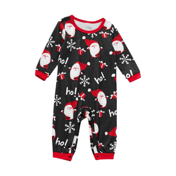 Julpyjamas Matchande Familj Pyjamas Pjs Mode Sovkläder Rund Hals Tryckta Pyjamas Set Baby XXL