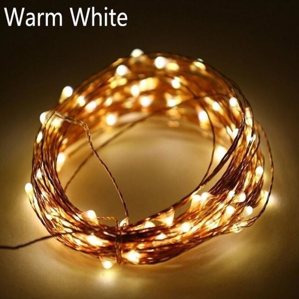 3 stk. Luminescerende lyskæder til fest/jul/bryllup/ferie/Valentinsdag dekoration 3 M White 1M