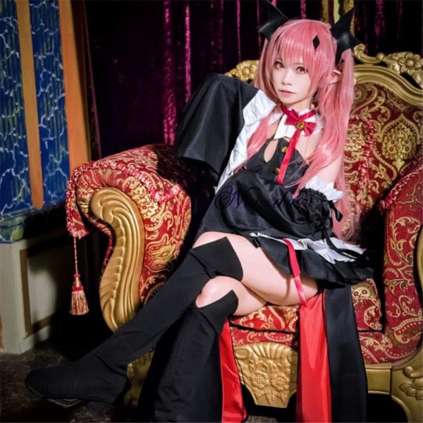 Seraph Of The End Owari no Seraph Krul Tepes Cosplay Kostym Uniform Peruk Cosplay Anime Häxa Vampyr Halloween Kostym för kvinnor Krul Tepes 1 S