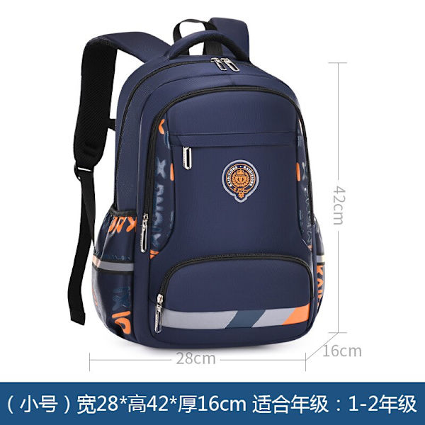 Lasten reppu alakouluikäisille pojille, suuri ortopedinen reppu, vedenpitävä koululaukku, iso kirjalaukku, mochila infantil large blue