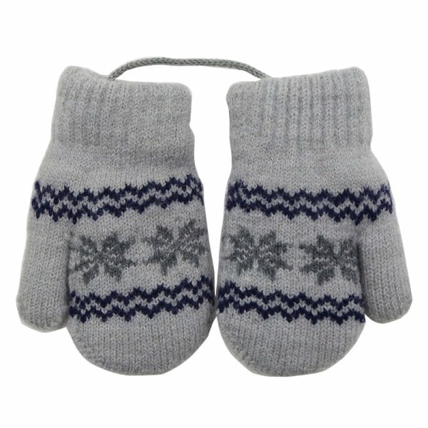 Warmom Vinter Børnehandsker Nye Børns Små Snefnug Alpaca Uld Tykke Varme Strikkede Vanter Nyfødte Baby Handsker Vanter Rose Red