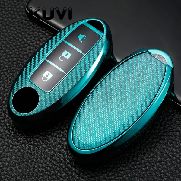 Carbon TPU Car Remote Key Case Cover Shell Nissan Qashqai X-Trail T32 T31 Juke J10 J11 Kicks Tiida Pathfinder Note for Infiniti A style silver