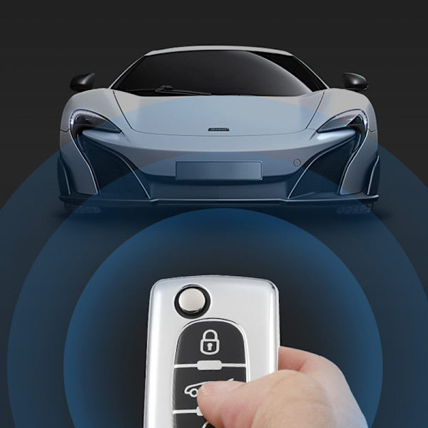 Nytt TPU Bilnyckel Fodral Skydd För Peugeot 107 206 207 307 308 406 För Citroen Xsara Picasso C2 C3 C4 C5 C6 C8 Skyddsväska 2 Buttons Red