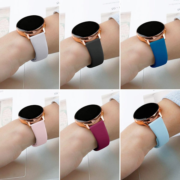 Silikoniranneke Samsung Active 2 -rannekkeelle Gear S3 frontier -rannekoru Galaxy watch 3/46mm/42mm/Active 2 40mm 44mm -ranneke Grapefruit 30 Galaxy watch 3 45mm