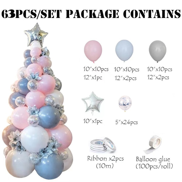 Jul Mörkgröna Gummiballonger Paket Skogsserie Julgransset Arch column