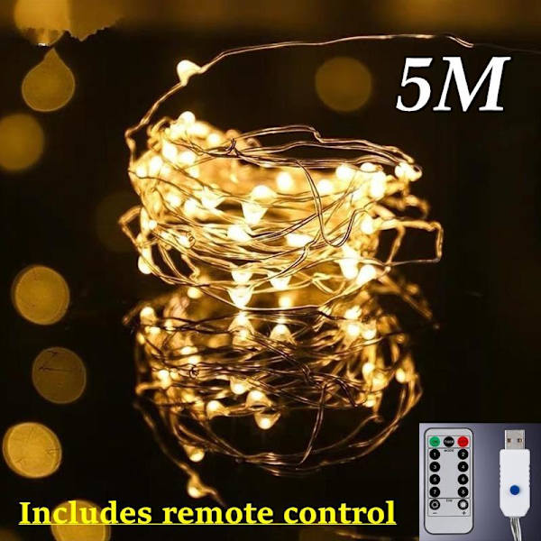 3 STK Stjerneklart Romantisk LED Gardinlys til Juletræ/gave/Hjem/Guirlande/Dekoration Multicolor 3M-3PCS