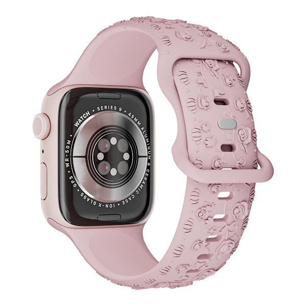 Kellon ranneke Apple Watch iWatch 42/44/45/46/49mm vaaleanpunainen hiekka väri