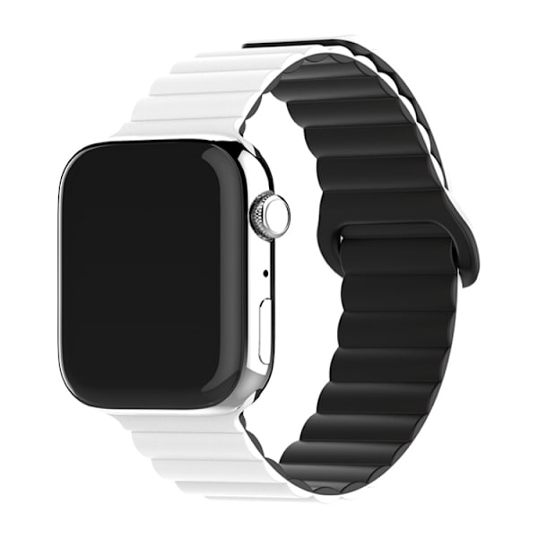 Urrem til Apple Watch iWatch til S10-42mm 38/40/41mm hvid med sort
