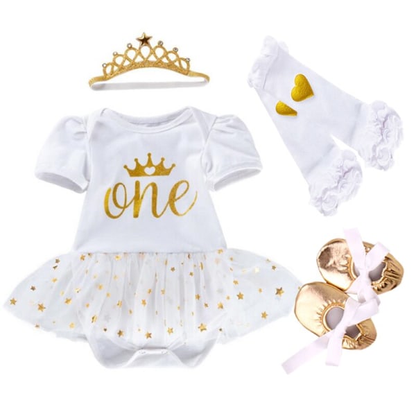Långärmad Jul Nyfödd Baby Kläder Höst Spetsdesign Romper Jumpsuit Hårband 4 st ropa bebe Jul Cosplay Kostym as photo7