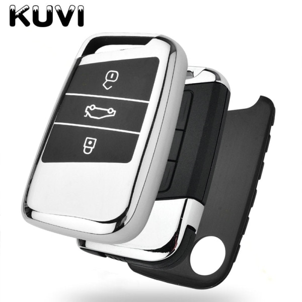 Mjukt TPU Bil Fjärrkontroll Nyckel Fodral Skydd Hållare Skal Fob För Magotan Passat B8 För Skoda Superb A7 Tillbehör red