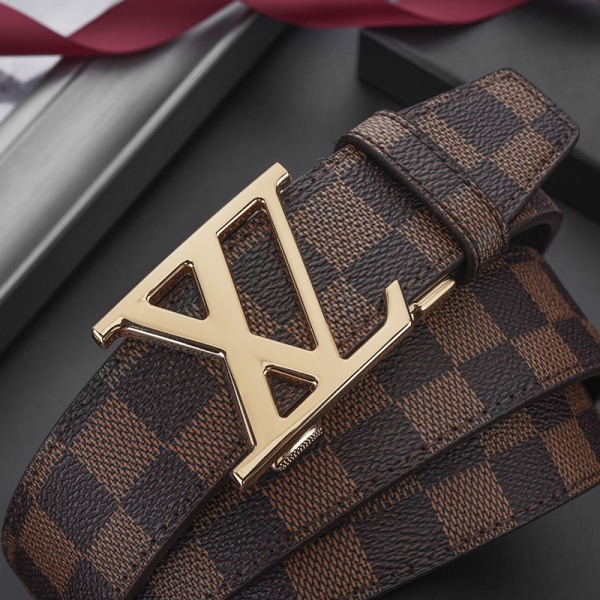 Business Casual Automatisk Spænde Bælte High-End Ægte Læder Mode Check Mønster All-Match Bukser Bælte Golden coffee Plaid 110cm