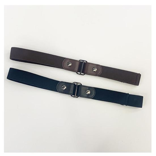 Dame Spændefri Elastiske Bælter Usynligt Bælte Talje til Jeans Ingen Spænder Taljebånd Bælte Cool black