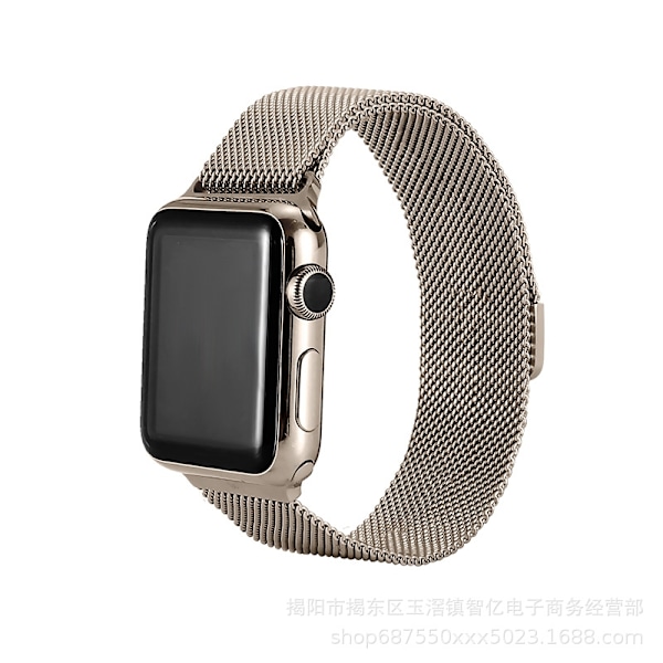 Klockarmband för Apple Watch iwatch Tillämpligt gränssnitt 42-44-45-49mm PG Milan magnetisk sug retro guld