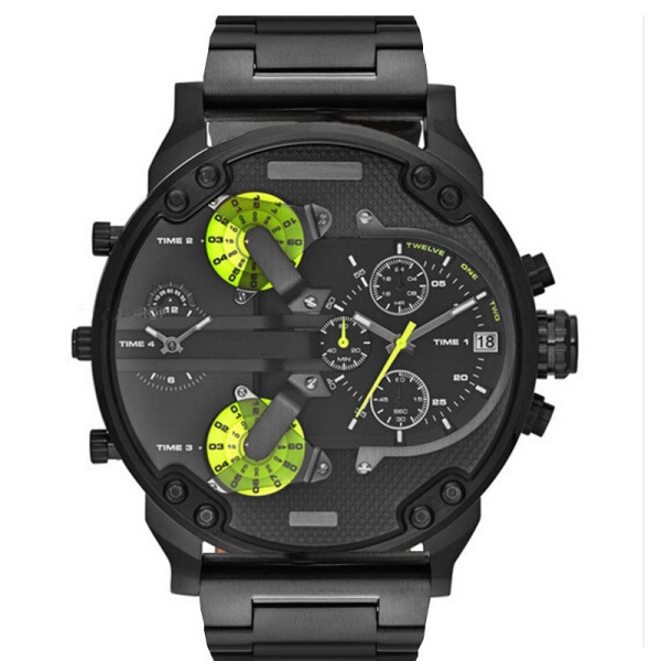 Klokke Herreklokke Personlighet Stor Urskive Klokke Trend Metall Kvarts Klokke 7311 camouflage