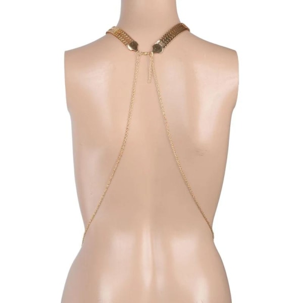 Kvinnor Sexig Multilayer Lång Tofs Kroppskedjor Halsband Punk Gyllene Bikini Strand Smycken Default Title