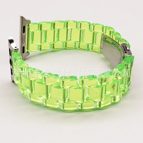 Klockarmband för Apple Watch iWatch 38/40/41/42mm-S10 transparent grön