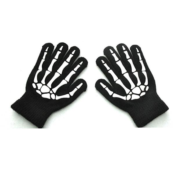 1 Par Magiska Handskar Flickor Pojkar Barn Hel Finger Stretchiga Stickade Varma Vinterhandskar Blandade Färger Stickade Handskar 2 modeller blue gloves
