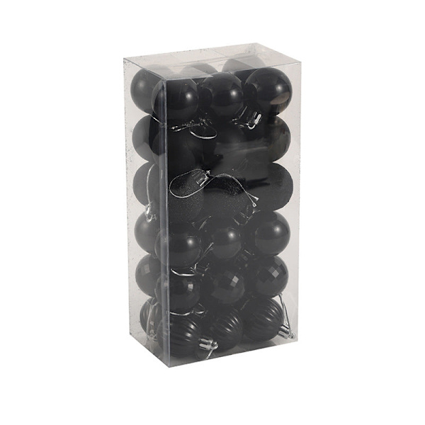 Joulupallosetti 4cm Joulukoristeet Joulukuusenkoriste Erikoismuotoiset Pallot 4cm36 Black