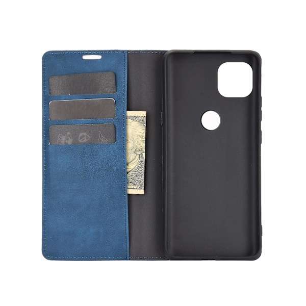 Motorola Moto G 5G Magneettinen Nahkainen TPU-kotelo Dark Blue