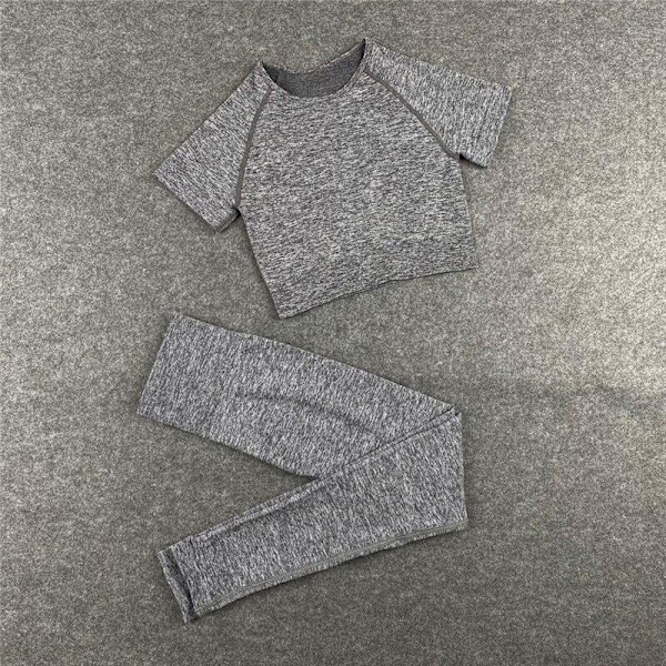 Jooga Rintaliivit Crop Top Urheiluliivit Treenausasu Saumaton Polyesteri Kuntosalisetti 2pcsPurple M