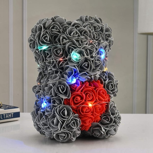 Julklapp Rosbjörn PE Skum Konstgjord Blomma Flicka Alla Hjärtans Dag Present Färgstarka Ljus Kärlek Rosbjörn White love pink bear 40cm high