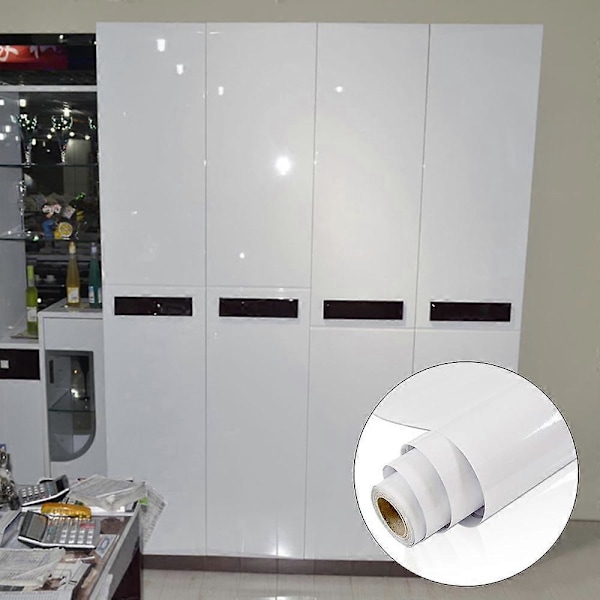 Helmiäishohtoinen PVC Itseliimautuva Vedenpitävä Tapetti Keittiön Kaapin Tarra Huonekalujen Kunnostus keltainen yellow