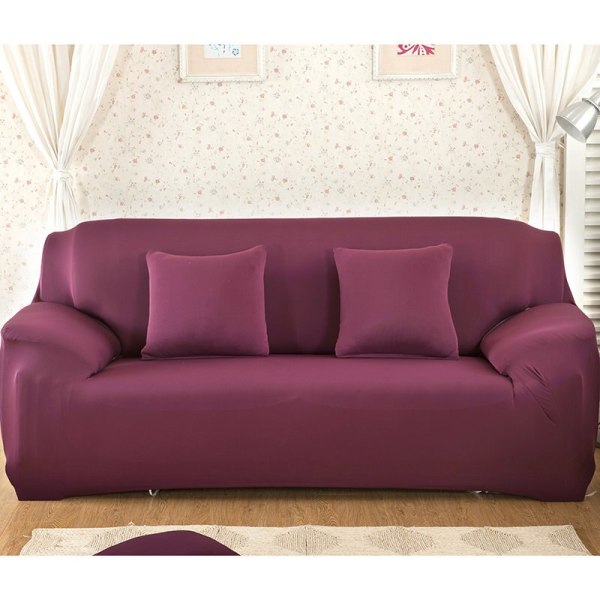 Slipcover ensfarvede sofabetræk til stue stræk slipcovers elastisk materiale sofabetræk hjørnesofabetræk dobbelt-sæde tre-sæde color 15 4-seater  235-300cm