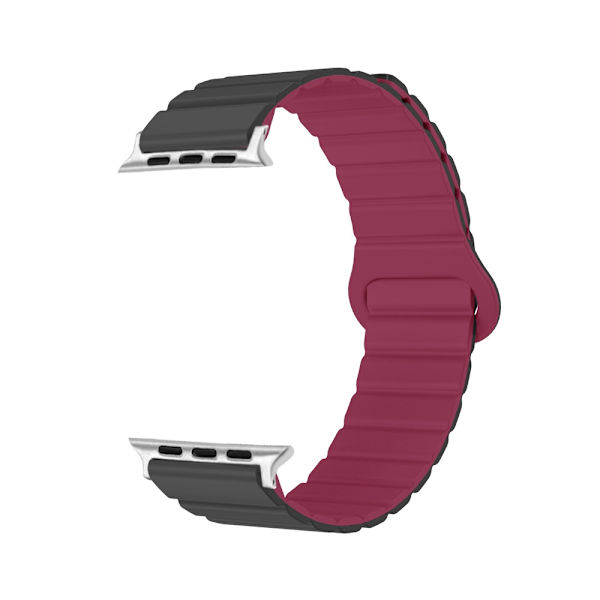 Urrem til Apple Watch iWatch 38-40-41mm sort + vinrød