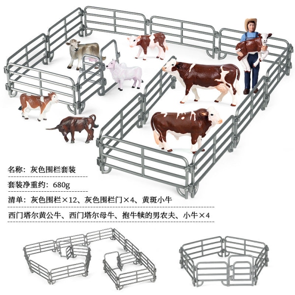 Mikro Landskab Scene Dekoration Hestegård Legetøj Kvægskur Bondegårdsdyr Model Legetøj Simulation Hegn Tilbehør Dyr Sandbord Legetøj horse saddle 1 Knight 2 suit