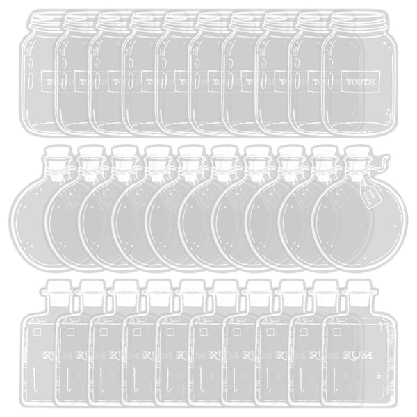 30 stk. transparente bokmerker med tørkede blomster, DIY bokmerke med tørkede blomster, hjemmelagde bokmerker, vakre blomsterbokmerker, glassklistremerker
