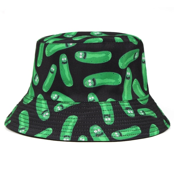 Pickle Rick Bomulls Ny Fiskehatt Rick Fiskehette US Anime Bomullstrykk Fisker Bob Hatt Sol Fiske Boonie Hatt 01 56-59cm