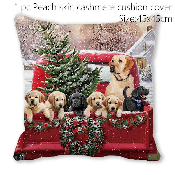 Jultomten Jul Dörrmatta Kuddfodral Juldekorationer för Hemmet 2023 Navidad Ornament Julgransprydnader Nyårspresenter Pillowcase - B024