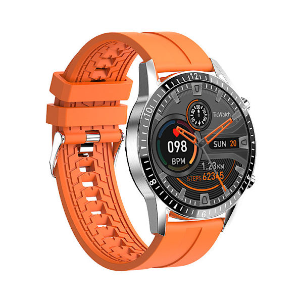 Pulsmätare Blodtryck Blodsyre Fjärrkontroll Fotografering Simningsklass Bluetooth-samtal Affärssamtal Smartklocka Orange