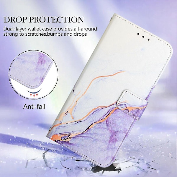 Kompatibel med Infinix Note 10 Pro Plånboksfodral Marmor Magnetiskt Läderfodral C5