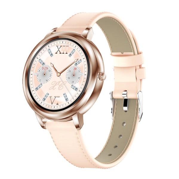 Smart Watch Kvinnors Handlyftande Ljusskärm Puls Smart Bluetooth Armband Watch Golden leather