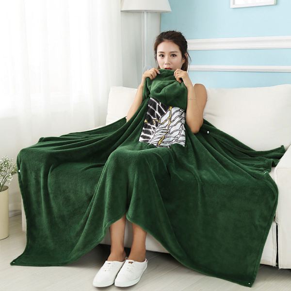 Attack on Titan Cosplay Tæppe Kappe Kostume Shingeki No Kyojin Survey Corps Kappe Cape Flannel Hættetrøje Kostumer style1 M
