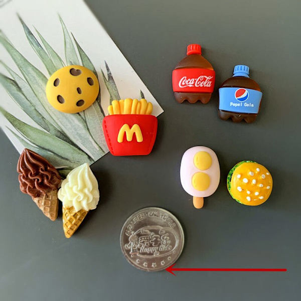 Söta Tecknade Godis Kylskåpsmagneter Mini Frukt Kylskåpsdekor Magnetiska Klistermärken Jul Kylskåps Dekorativ Magnet Set 14 8pcs