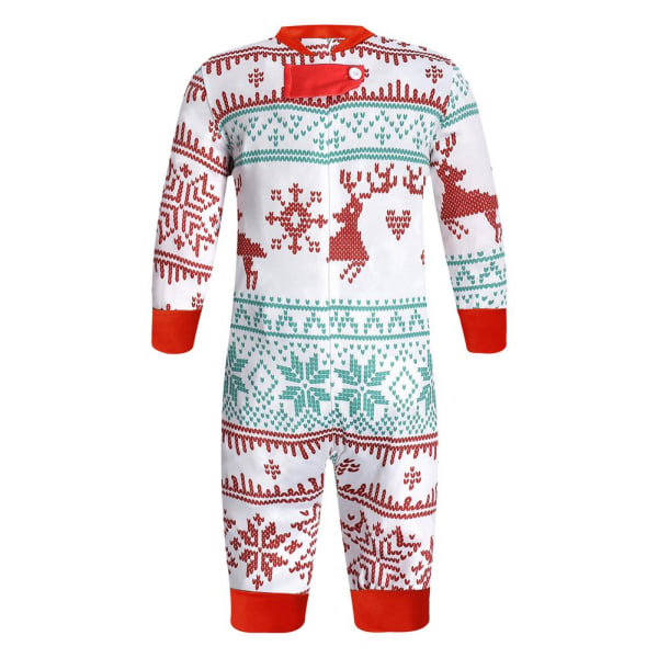 Julpyjamas Matchande familjepyjamas Pyjamas Förälder-barn outfit för hjortrenar Printed långärmad t-shirt och loungekläder 3M