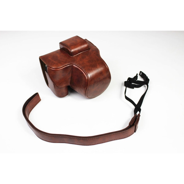 Gäller Fuji X-s10 Camera Protective Leather Case Xs10 Mirrorless Camera Bag Xs10 Shell Brown