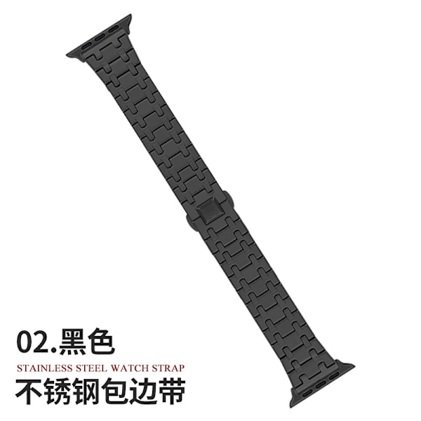 Urrem til Apple Watch iWatch til 42-44-45mm Sort