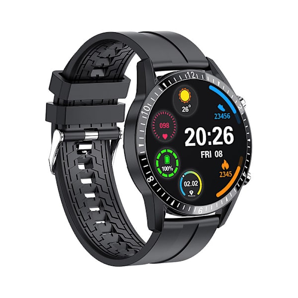 Pulsmätare Blodtryck Blodsyre Fjärrkontroll Fotografering Simningsklass Bluetooth-samtal Affärssamtal Smartklocka Milan black steel