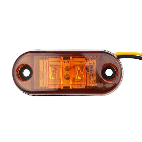 10 st Bärnstensfärgade 2 LED Ovala Positionsljus Släpvagnslampor Bil Lastbil Sidomarkeringsljus Bakljus 12V 24V LED Lastbilstillbehör Default Title