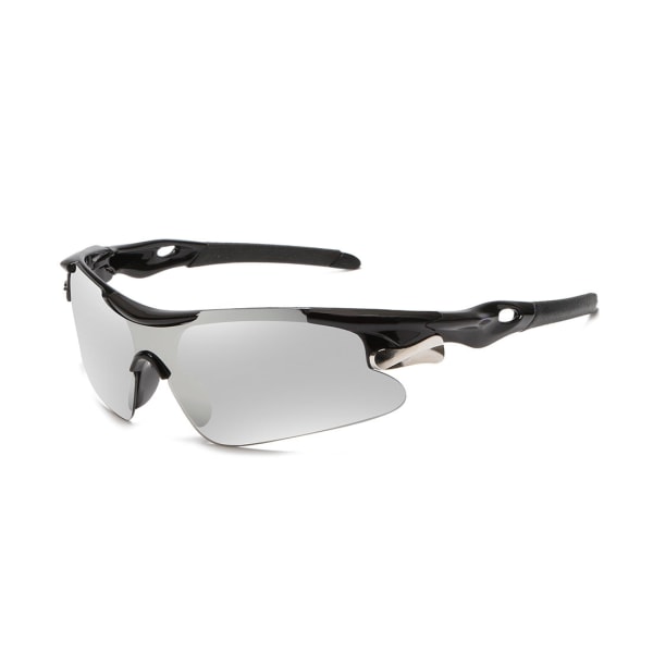 Utomhussporter Cykling Vindtäta Dammtäta Glasögon Solskydd UV400 Solglasögon för Män och Kvinnor Bright black frame white Mercury 17cm