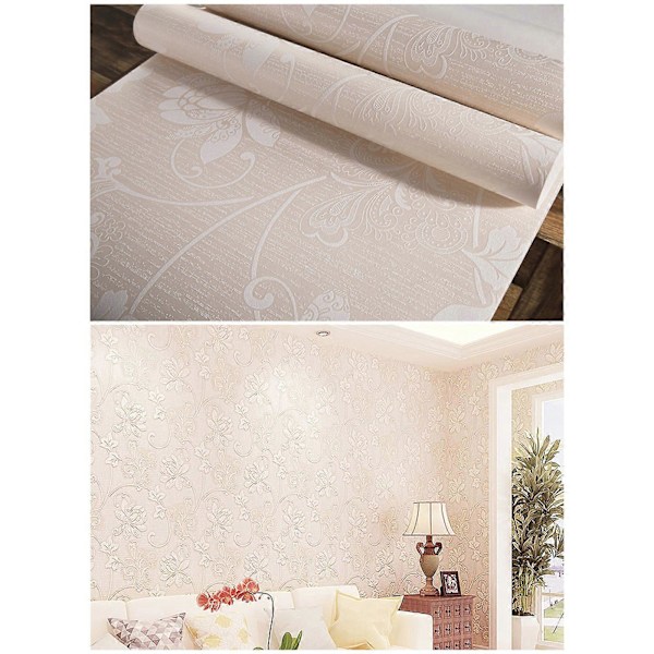 3D Präglad Förtjockad Fjärilsblomma Non Woven Tapet Vardagsrum TV Bakgrund Väggpapper