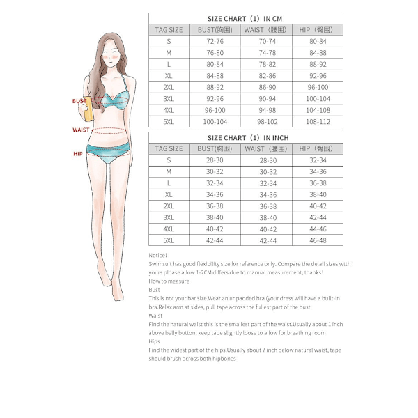 Pigebadedragt plus Size Bikini Dame Ensfarvet Kryds Et-delt Tynd og Åndbar Badetøj Black 4XL
