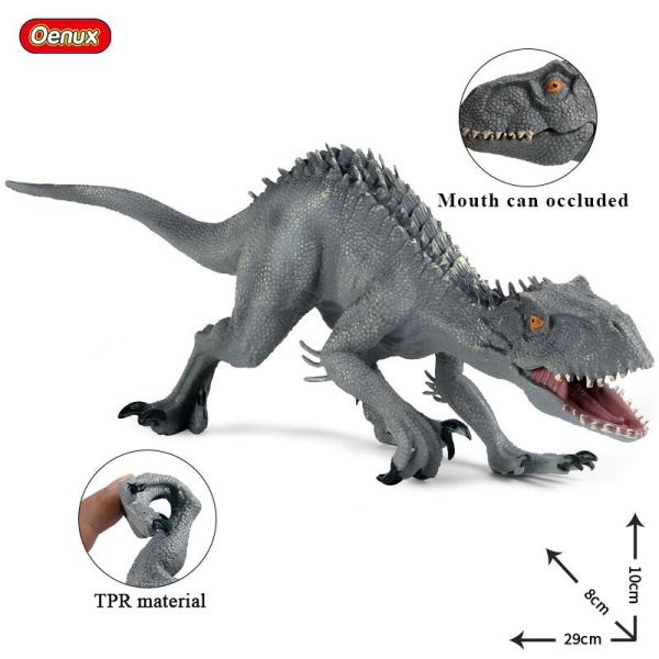Ny Jurassic Indominus Rex Velociraptor Actionfigurer Savage Tyrannosaurus Dinosaur World Dyr Model PVC Samling Legetøj til Børn dinosaur model3