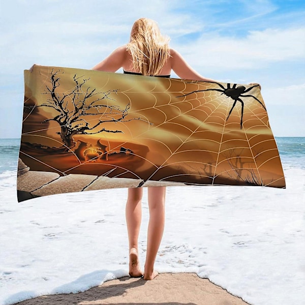 Tørkehåndkle, strandhåndkle med tegneserie-tema, absorberende mikrofiber, myk, UYR306